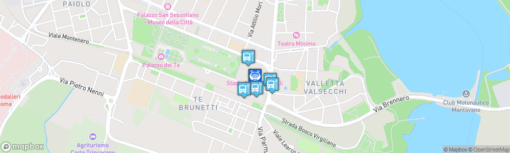 Static Map of Stadio Danilo Martelli