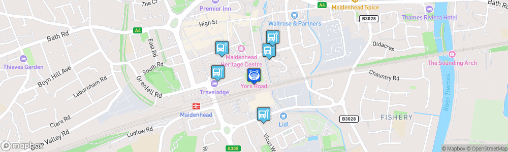 Static Map of York Road