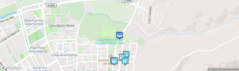 Static Map of Ciudad Deportiva del Granada CF