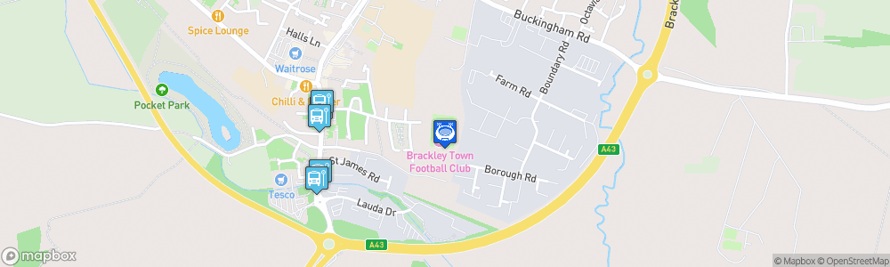 Static Map of St James Park - Brackley