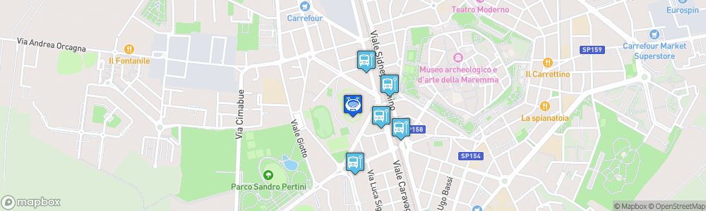 Static Map of Stadio Olimpico Carlo Zecchini