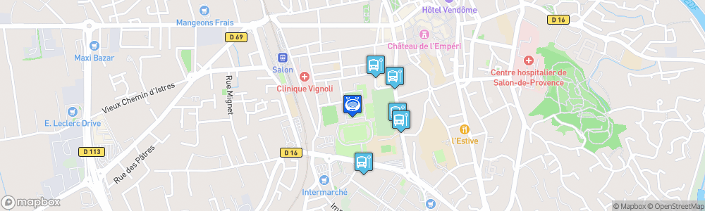 Static Map of Stade pelousé Honneur de Salon-de-Provence