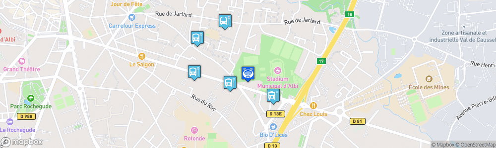 Static Map of Stade Maurice-Rigaud