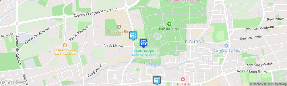 Static Map of Stade Joseph-Antoine Cruchon