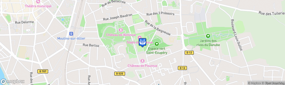 Static Map of Stade de Bellevue