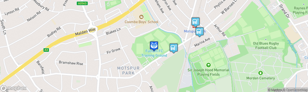 Static Map of Motspur Park