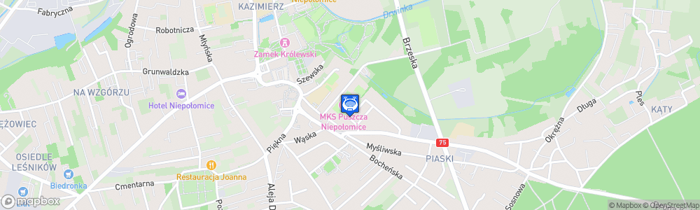 Static Map of Stadion Miejski w Niepołomicach