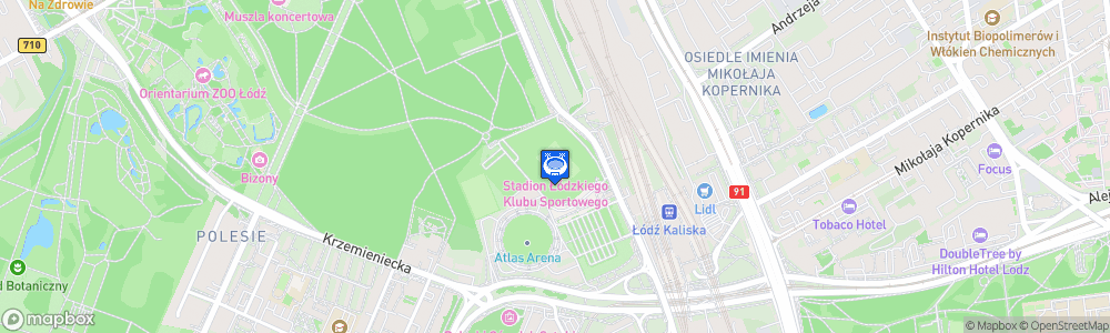 Static Map of Stadion Miejski im. Władysława Króla