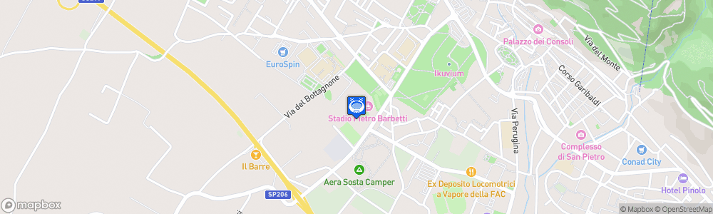 Static Map of Stadio Pietro Barbetti