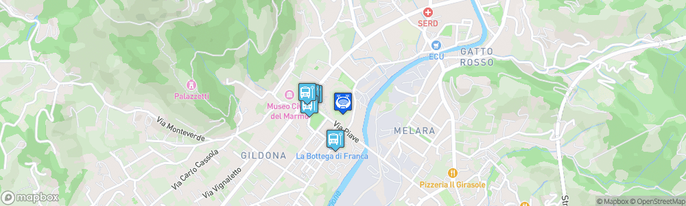 Static Map of Stadio dei Marmi - 4 Olimpionici Azzurri