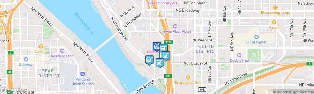 Static Map of Moda Center