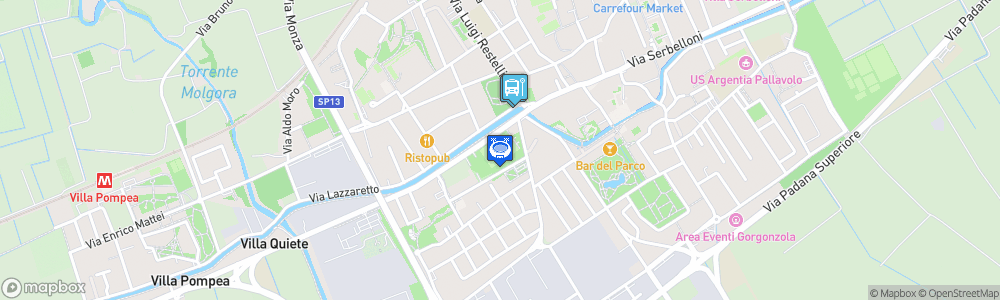 Static Map of Stadio Città di Gorgonzola