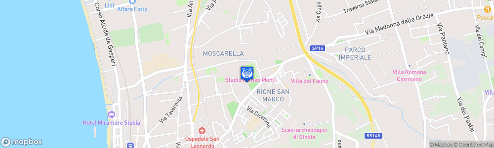 Static Map of Stadio Comunale Romeo Menti