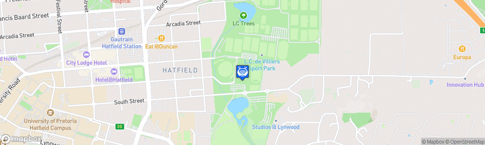 Static Map of ABSA Tuks Stadium