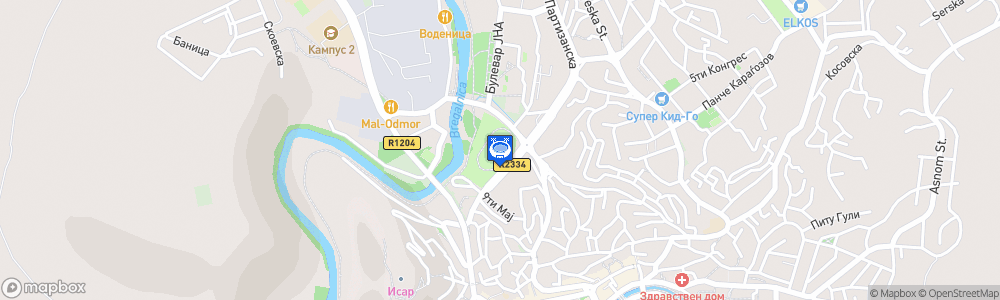 Static Map of Gradski stadion Štip