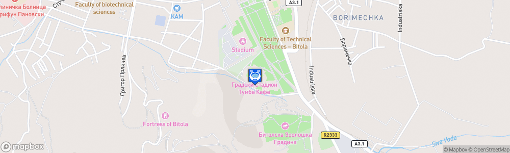 Static Map of Stadion Tumbe Kafe