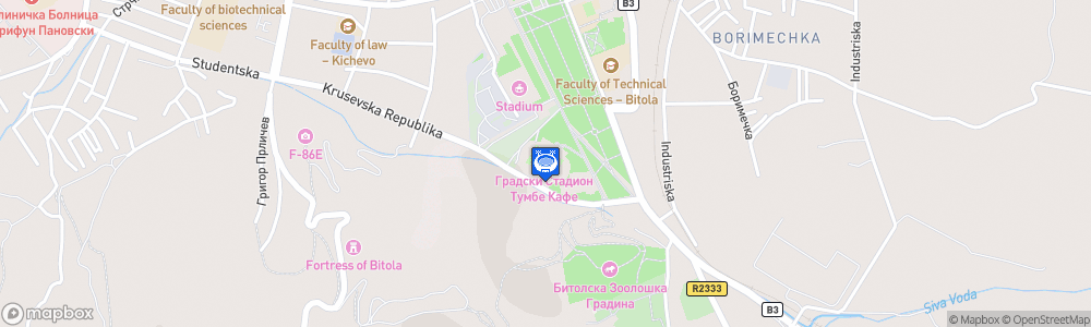 Static Map of Stadion pod Tumbe Kafe