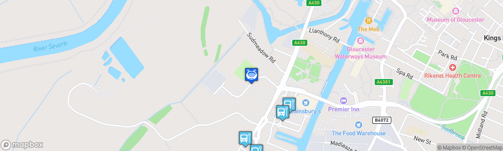 Static Map of Meadow Park, Gloucester