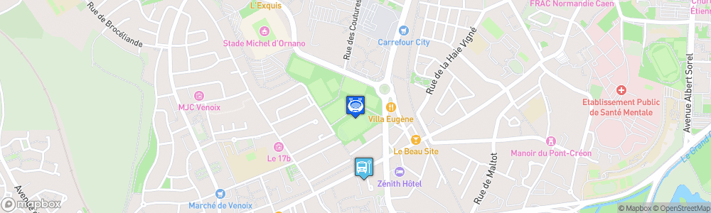 Static Map of Stade de Venoix - Claude-Mercier