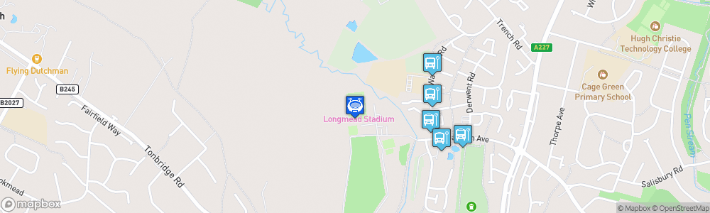 Static Map of Longmead Stadium