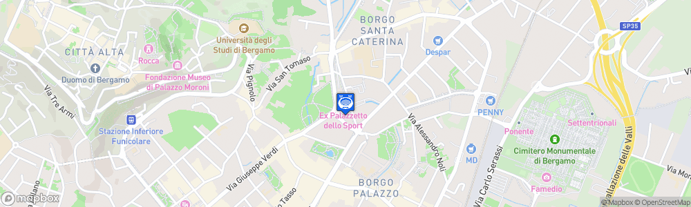 Static Map of Palazzetto dello Sport di Bergamo