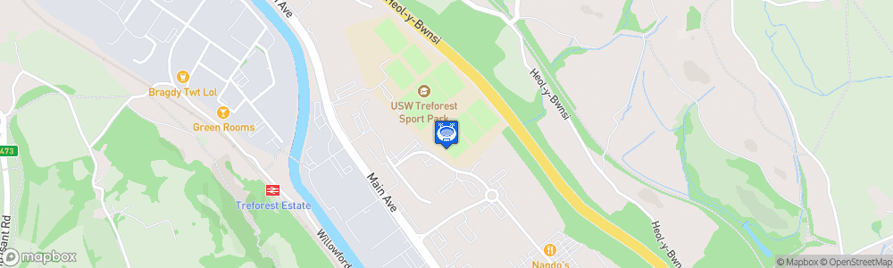 Static Map of USW Sports Park
