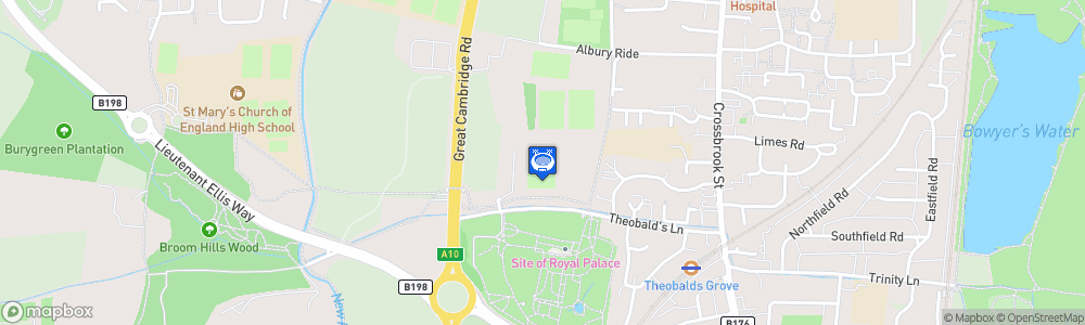 Static Map of Theobalds Lane Stadium