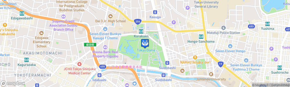 Static Map of Korakuen Stadium