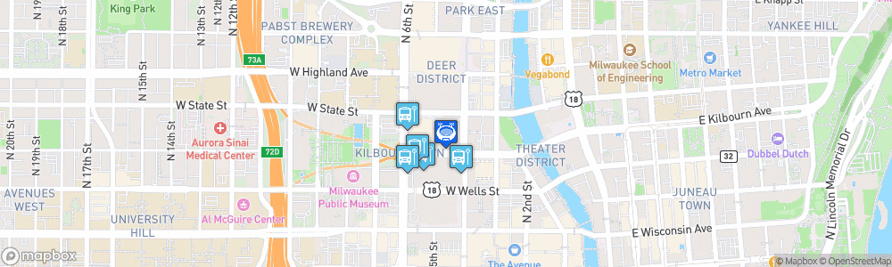 Static Map of UW–Milwaukee Panther Arena