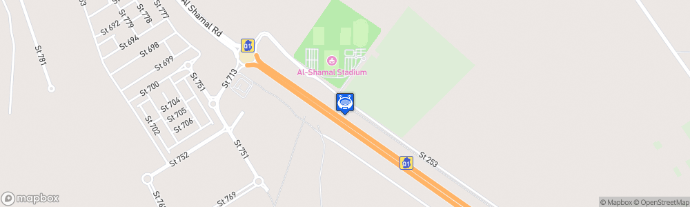 Static Map of Al-Shamal Stadium