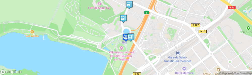 Static Map of Vélodrome National de Saint-Quentin-en-Yvelines