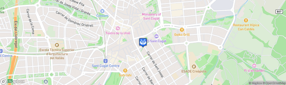 Static Map of Pavelló Municipal de Sant Cugat