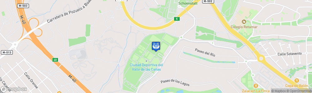Static Map of Ciudad Deportiva Valle de las Cañas