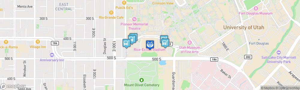 Static Map of Rice-Eccles Stadium