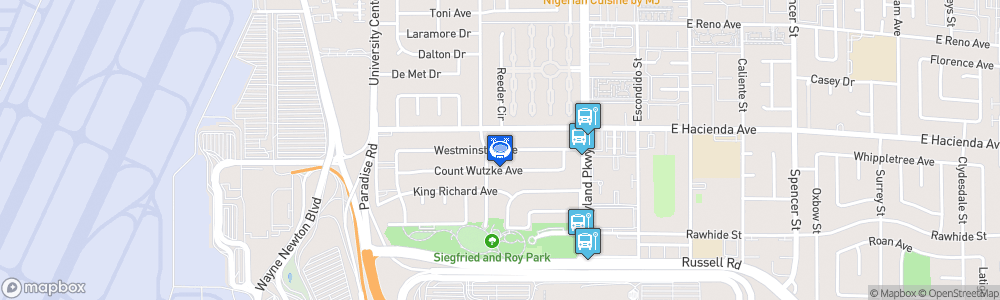 Static Map of allegiant stadium