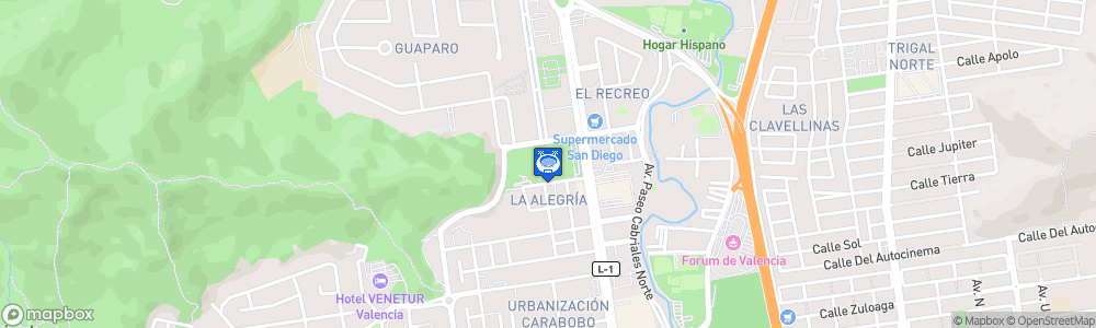 Static Map of Polideportivo Misael Delgado