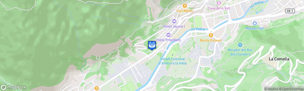 Static Map of Estadi del FC Andorra