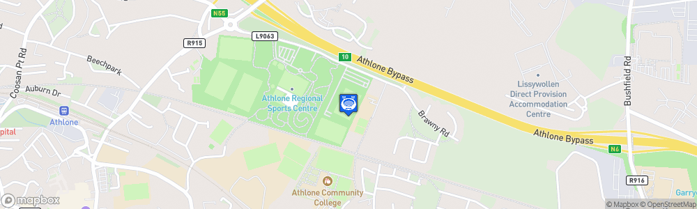 Static Map of Athlone Town Stadium