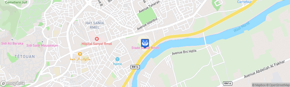 Static Map of Stade Saniat-Rmel