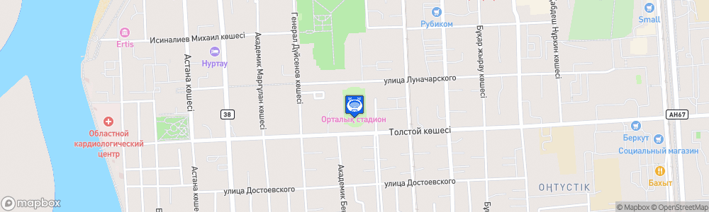 Static Map of Pavlodar Central Stadium