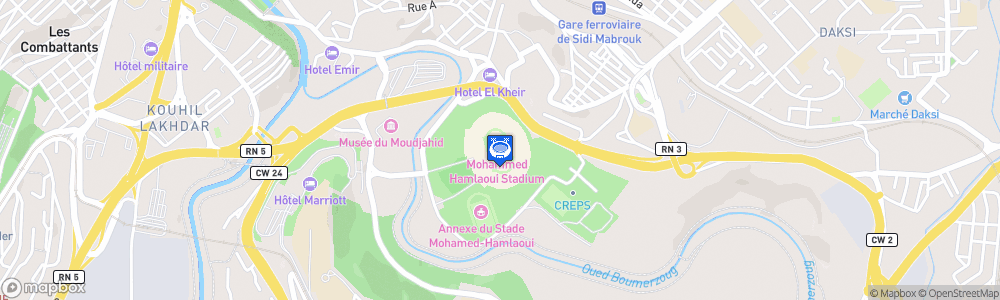Static Map of Stade Mohamed Hamlaoui