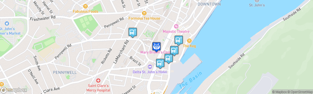 Static Map of Mile One Centre