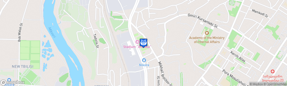 Static Map of Avchala Rugby Stadium