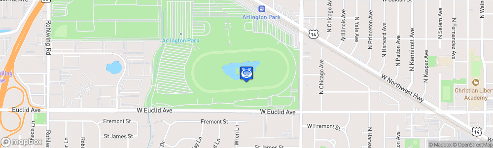 Static Map of Arlington Heights Stadium