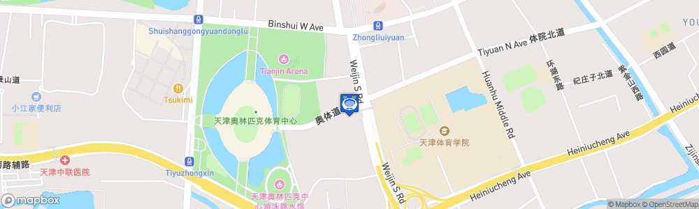 Static Map of Tianjin Olympic Center