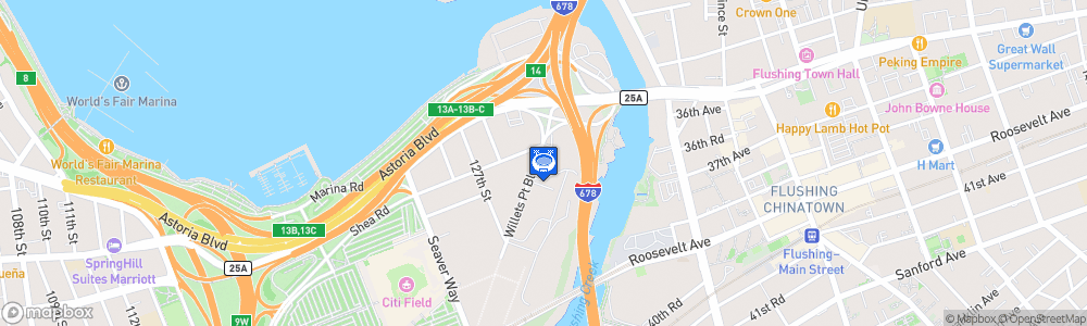 Static Map of NYC FC Stadium