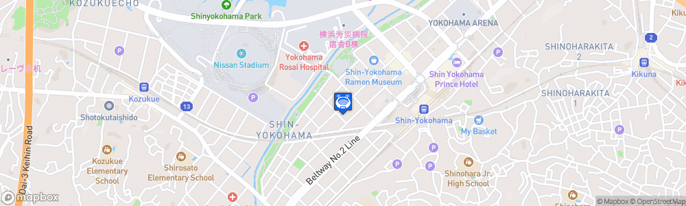 Static Map of KOSÉ Shin-Yokohama Skate Center