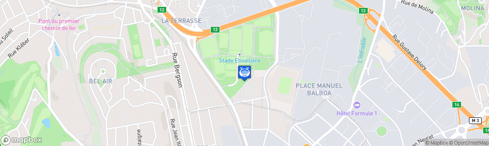 Static Map of Stade Salif-Keita