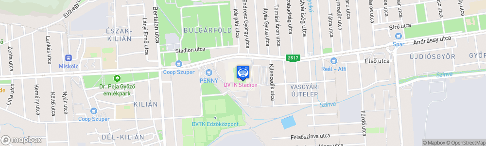 Static Map of DVTK Stadion