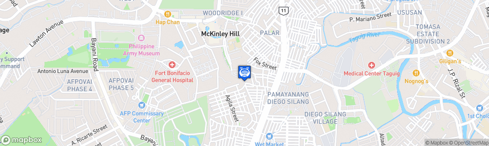 Static Map of McKinley Hill Stadium